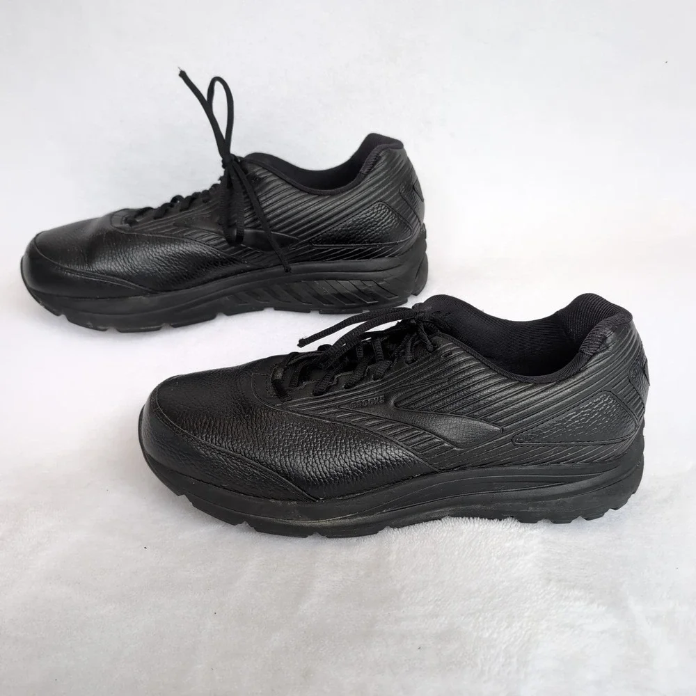 Brooks Addiction Walker 2 Mens 13 Extra Wide 4E Black Leather Walking Shoes